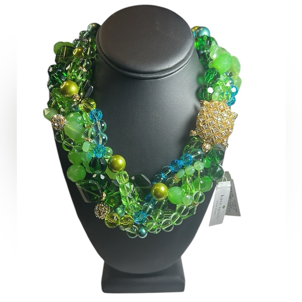 Kate Spade necklace “Sea Glass” sea turtle blue gold NWT Rare find!